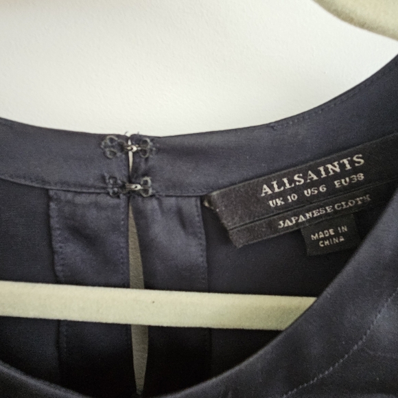 All Saints Breeze Dress Blue sz 6 - Picture 11 of 16